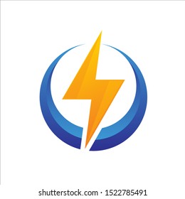 Lightning Logo Template Vector Icon Illustration Stock Vector (Royalty ...