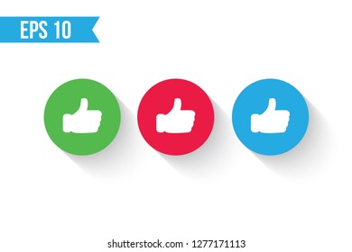 circle like button icon / thumb button for websites / applications