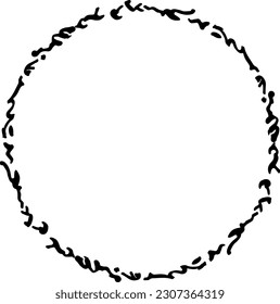 Circle like a spell seal isolated vector illustration.