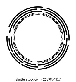 Marco abstracto de la línea circular. Diseño de la tecnología de logotipos. Vector