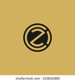 Circle Line Art Monogram Initial Letter Z Modern Logo Abstract - Vector