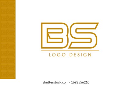 Circle Line Art Monogram Initial Letter BS SB Modern Logo Abstract
