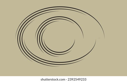 Circle Line Art Shape Wall