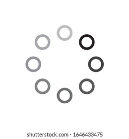 circle line buffering icon design flat vector illustration