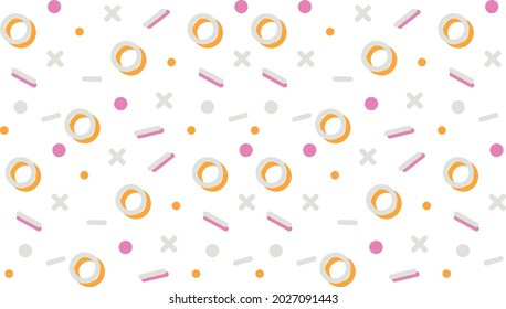 Circle line and cross shape pattern 