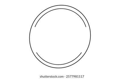 Circle line drawing border frame design decoration ornament art pattern mockup empty abstract black color message word product mockup empty doodle element texture object icon circle frame luxury retro