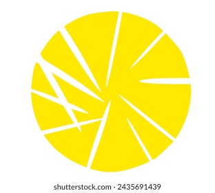 Circle line drawing pattern.  Circles crossed with lines.  Decorative elements.  Closed lines in a ball.  Striped circular geometric figures.  Abstract shape.  Isometric shape.  Isolated vector illust