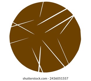 Circle line drawing pattern.  Circles crossed with lines.  Decorative elements.  Closed lines in a ball.  Striped circular geometric figures.  Abstract shape.  Isometric shape.  Isolated vector illust