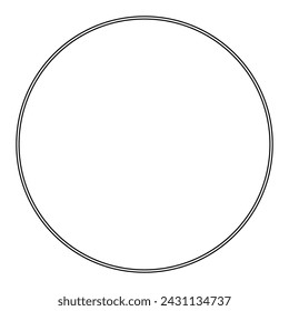 Circle Line, Flat Style, can use for Copy Space, Logo Gram, Frame, Website or Graphic Design Element. Vector Illustration