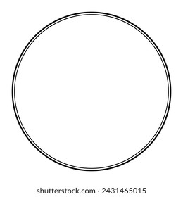 Circle Line, Flat Style, can use for Copy Space, Logo Gram, Frame, Website or Graphic Design Element. Vector Illustration