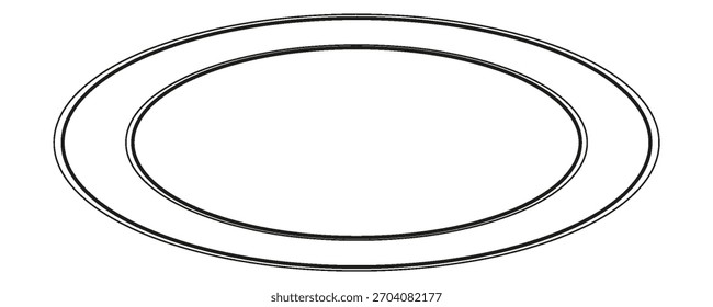 Línea de círculo, estilo plano, se puede utilizar para el Espacio para texto, logotipo Gram, marco, Sitio web o elemento de Diseño gráfico. Ilustración vectorial

