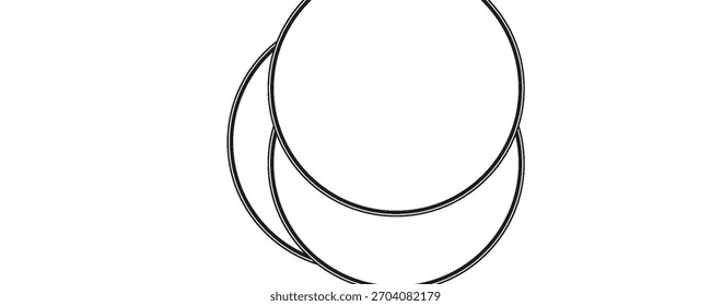 Línea de círculo, estilo plano, se puede utilizar para el Espacio para texto, logotipo Gram, marco, Sitio web o elemento de Diseño gráfico. Ilustración vectorial

