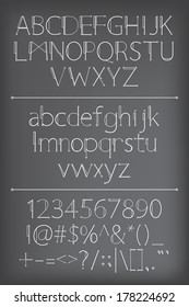 Circle and Line Font