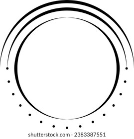 Circle Line Frame Border Design Element Vector 