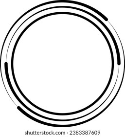 Circle Line Frame Border Design Element Vector 