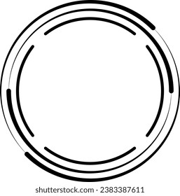 Circle Line Frame Border Design Element Vector 