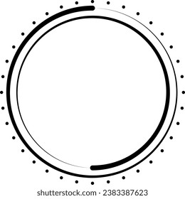 Circle Line Frame Border Design Element Vector 