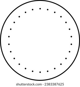 Circle Line Frame Border Design Element Vector 