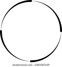 Circle Line Frame Border Design Element Vector 