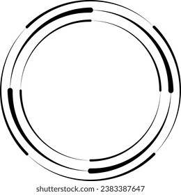 Vector de elemento de diseño de borde de marco de línea circular 