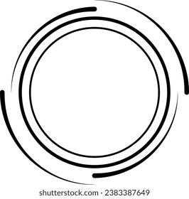 Circle Line Frame Border Design Element Vector 