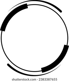 Circle Line Frame Border Design Element Vector 
