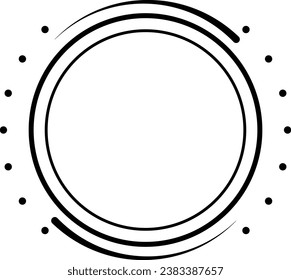 Circle Line Frame Border Design Element Vector 