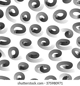 Circle line geometric seamless pattern. Fashion graphic background design. Modern stylish abstract texture. Monochrom template for prints, textiles, allpaper, website etc. VECTOR illustration