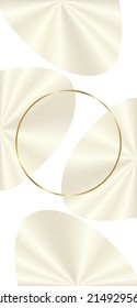 Fondo de color dorado de la línea circular. Patrón redondo abstracto