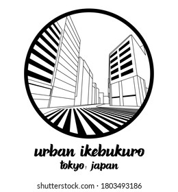 Circle line icon Urban Ikebukuro,vector illustration
