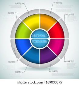Circle Line infographics design template with diagram set. Idea to Display information, Steps for industrial factory, Ranking and statistics