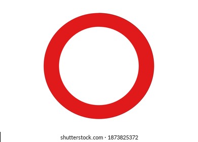 Circle line isolated on white background. red circles. For web site, logo and text check. Vector illustration