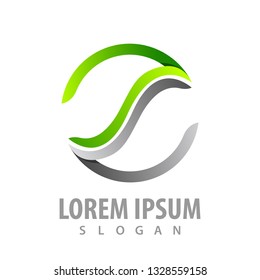 Circle line letter S logo concept design. Symbol graphic template element 