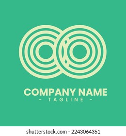 logotipo de línea circular con concepto minimalista