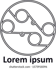 Circle and Line Logo Vector Design
