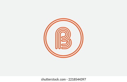 Circle and line logo vector with circle and unique 2d flat icon symbol for brand and business logo letters and alphabets