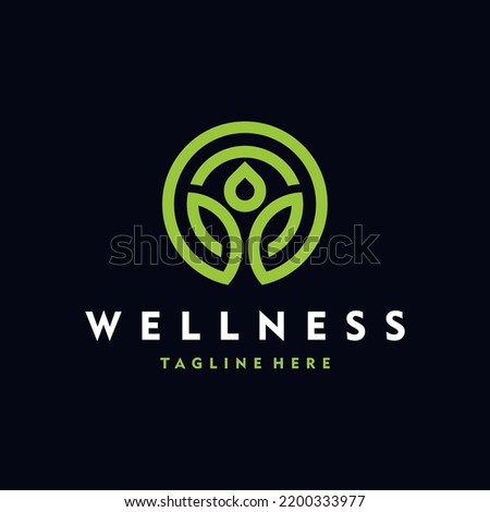 circle line logo with wellness people concept