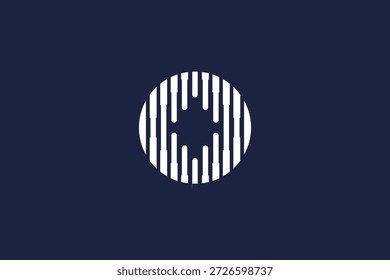 linha de círculo o logotipo ícone vetor design com modelo de logotipo de marca profissional minimalista moderno 