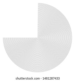 circle line optical illusion on white background 