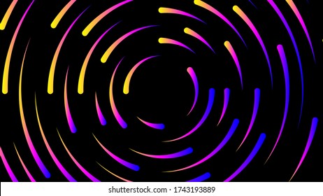 circle line purple colorful for modern background, light neon effect motion with line mixed color, glowing light circle graphic for wallpaper, art line swirl shine color for technology digital concept