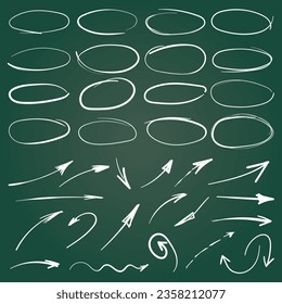 Circle line sketch and arrow icon in hand drawn style. Circular scribble doodle vector illustration on isolated background. Pencil or pen bubble sign business concept.