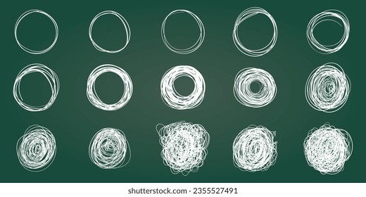 Circle line sketch icon in hand drawn style. Circular scribble doodle vector illustration on isolated background. Pencil or pen bubble sign business concept.