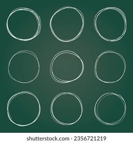 Circle line sketch icon in hand drawn style. Circular scribble doodle vector illustration on isolated background. Pencil or pen bubble sign business concept.