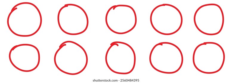 Circle line sketch icon in hand drawn style. Circular scribble doodle vector illustration on isolated design eps 10