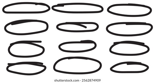 Circle line sketch icon in hand drawn style. Circular scribble doodle vector illustration on isolated background