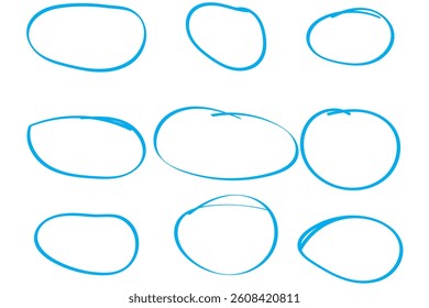 Circle line sketch icon in hand drawn style. Circular scribble doodle vector illustration on isolated background. Pencil or pen bubble sign business concept.