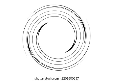 Circle line spiral frame. Frame round lines. Futuristic ring with effect halftone. Border curved. Abstract faded circle. Semitone wavy shapes spin rounded. Circular radial boarder. Vector border.
