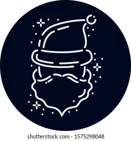 Circle line sticker with dark background.