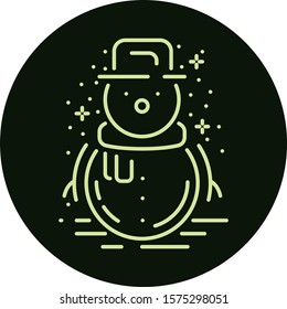 Circle line sticker with dark background.