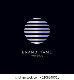 circle line style modern logo design template for brand or company and other
